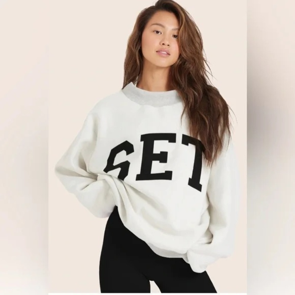 SET PARKE Gray and Black Sweatshirt Reversible
